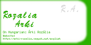 rozalia arki business card