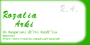 rozalia arki business card